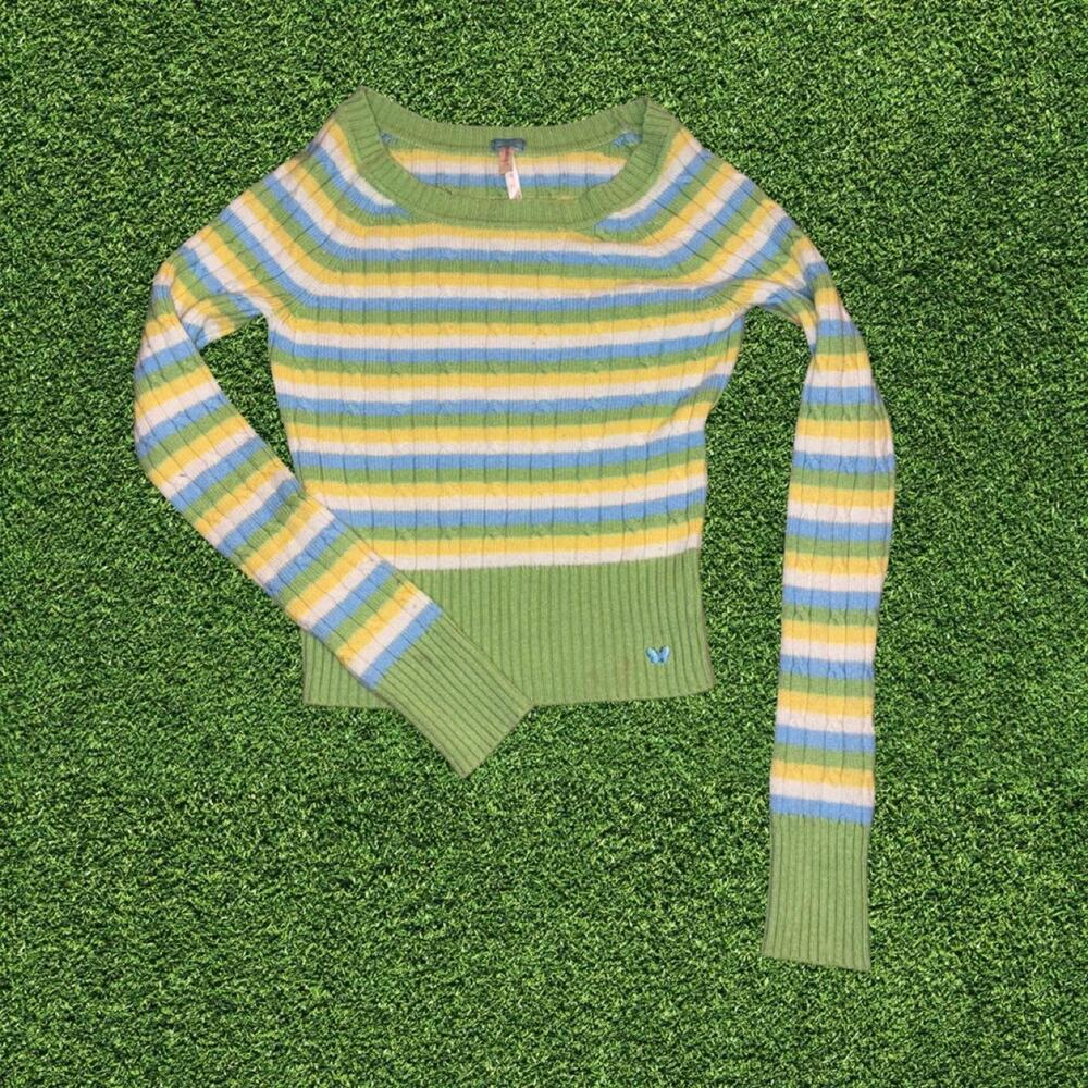 Y2k vintage aeropostale green yellow
